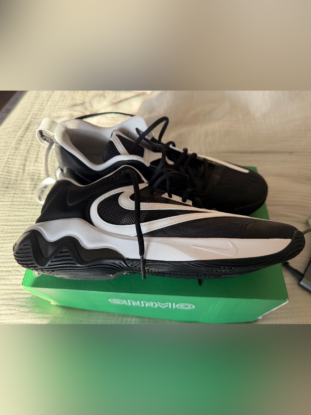 Nike Giannis Tennis Shoes Black and White
